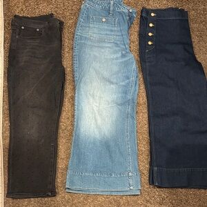 Jcrew Stylish Women's Jeans Set - Black, Light Blue, Dark Blue